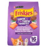 Purina Friskies Dry Cat Food for Adult Cats & Kittens, Surfin&rsquo; & Turfin